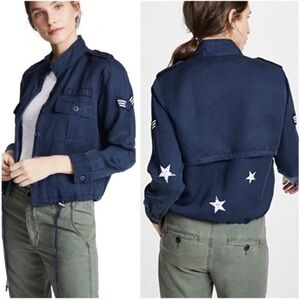Rails NWT Grant military style cropped Indigo jacket